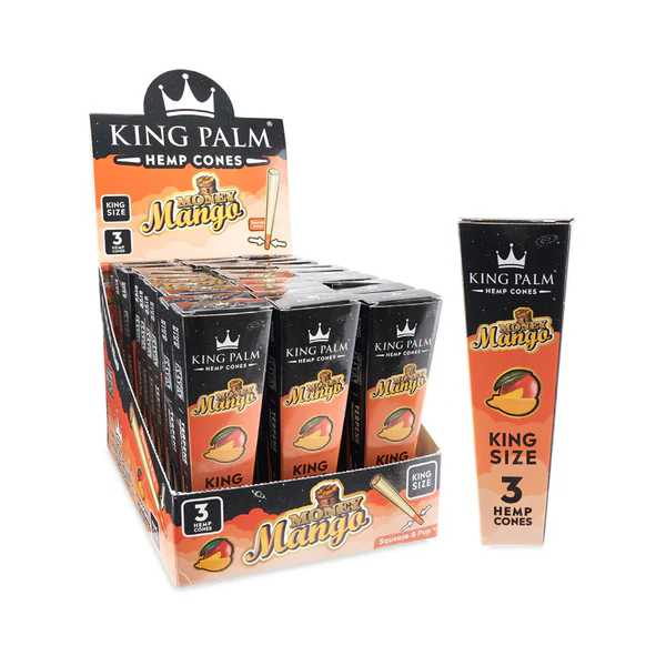 King Palm Cones  Hemp  Money Mango King Size 3pk