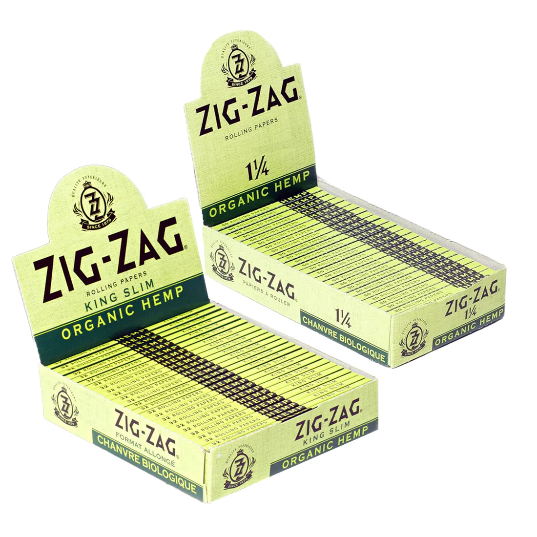 Cig. Paper Zig Zag Hemp 1 1/4 25/box
