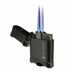 Hippie Pipe Torch Lighter Black