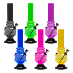 Assorted Colour Two Rings Bong 8 Inches - Assorted Colour Two Rings Bong 8 Inches