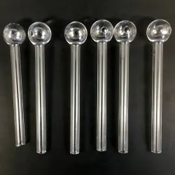 CLEAR OIL GLASS BUBBLE PIPE 6 INCHES DISPLAY 16 - PIPES