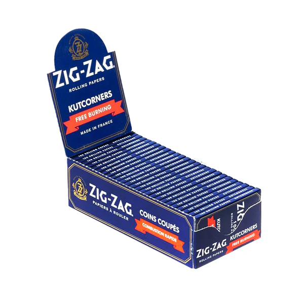 Cig Paper: Zig Zag Blue, Single Wide 25/box