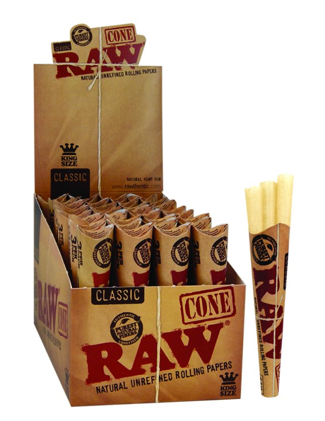 Paper: Raw; Natural Cone King Size 96/Box