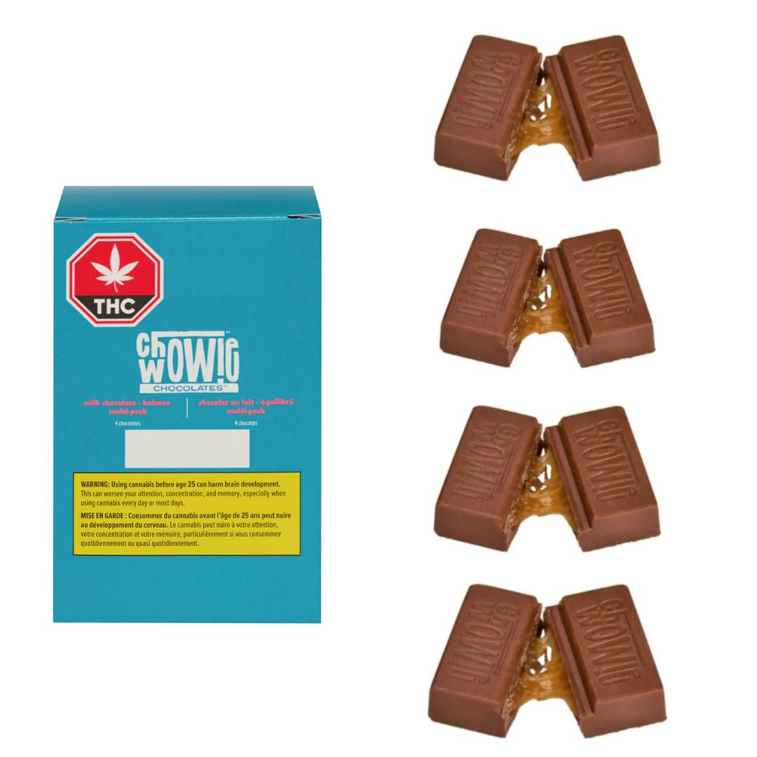 Chowie Wowie - Milk Chocolate Balance Multi-Pack - 4x1 Pack