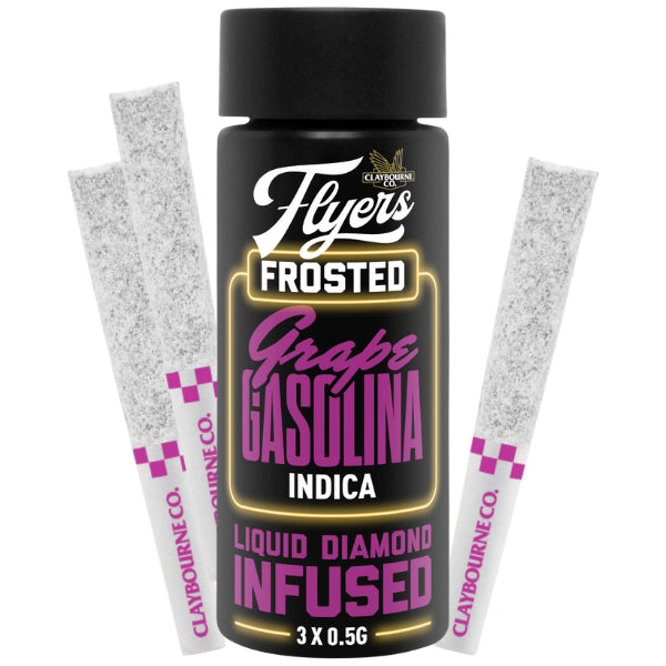 Claybourne - Flyers Frosted Infused Grape Gasolina Pre-Rolls - 3x0.5g