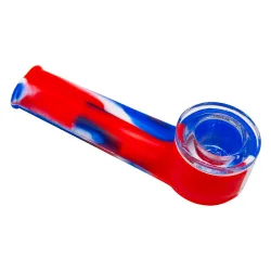 Red Silicone Pipe With Glass Bowl - PIPE
